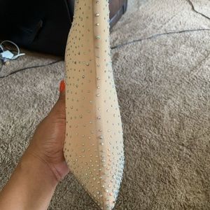 Nude studded boot
